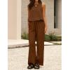 image:imageIDEALSANXUN Womens Linen Tank Tops Spring Summer Relaxed Fit Sleeveless ShirtsCoffee
