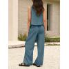 image:imageIDEALSANXUN Womens Linen Tank Tops Spring Summer Relaxed Fit Sleeveless ShirtsGrey Blue