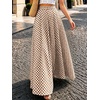 image:imageIDEALSANXUN Womens Gingham Maxi Skirt Spring Summer High Waisted Flowy Beach Boho Long Pleated SkirtBrown