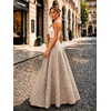image:imageIDEALSANXUN Womens Gingham Maxi Skirt Spring Summer High Waisted Flowy Beach Boho Long Pleated SkirtBrown