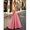 image:imageIDEALSANXUN Womens Gingham Maxi Skirt Spring Summer High Waisted Flowy Beach Boho Long Pleated SkirtRed
