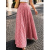 image:imageIDEALSANXUN Womens Gingham Maxi Skirt Spring Summer High Waisted Flowy Beach Boho Long Pleated SkirtRed