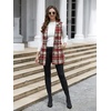 image:imageIDEALSANXUN Plaid Vest for Women Fall Winter Sleeveless Blazer JacketsBurgundy