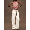 image:imageIDEALSANXUN Womens Crop Linen Halter Tops Summer High Neck Tank Tops Sleeveless ShirtsGingham Watermelon