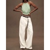 image:imageIDEALSANXUN Womens Crop Linen Halter Tops Summer High Neck Tank Tops Sleeveless ShirtsLight Green