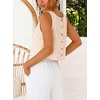 image:imageIDEALSANXUN Womens Gingham Crop Tank Tops 2026 Spring Summer Sleeveless Vest TopBeige