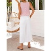 image:imageIDEALSANXUN Womens Gingham Crop Tank Tops 2026 Spring Summer Sleeveless Vest TopPatchwork Pink