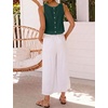 image:imageIDEALSANXUN Womens Linen Crop Tank Tops 2026 Spring Summer Beach Sleeveless TopsTeal
