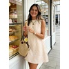image:imageIDEALSANXUN Womens Gingham Dress Spring Summer Beach Boho Sleeveless Mini SundressBeige