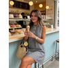 image:imageIDEALSANXUN Womens Gingham Dress Spring Summer Beach Boho Sleeveless Mini SundressBlack