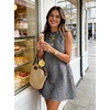 image:imageIDEALSANXUN Womens Gingham Dress Spring Summer Beach Boho Sleeveless Mini SundressBlack