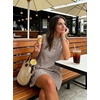 image:imageIDEALSANXUN Womens Gingham Dress Spring Summer Beach Boho Sleeveless Mini SundressCoffee