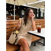 image:imageIDEALSANXUN Womens Gingham Dress Spring Summer Beach Boho Sleeveless Mini SundressDark Khaki