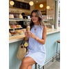 image:imageIDEALSANXUN Womens Gingham Dress Spring Summer Beach Boho Sleeveless Mini SundressLight Blue