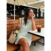 image:imageIDEALSANXUN Womens Gingham Dress Spring Summer Beach Boho Sleeveless Mini SundressLight Green