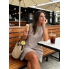 image:imageIDEALSANXUN Womens Gingham Dress Spring Summer Beach Boho Sleeveless Mini SundressStriped Brown