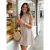 image:imageIDEALSANXUN Womens Gingham Dress Spring Summer Beach Boho Sleeveless Mini SundressStriped Brown