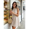 image:imageIDEALSANXUN Womens Gingham Dress Spring Summer Beach Boho Sleeveless Mini SundressStriped Khaki