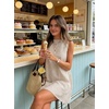 image:imageIDEALSANXUN Womens Gingham Dress Spring Summer Beach Boho Sleeveless Mini SundressStriped Khaki