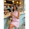 image:imageIDEALSANXUN Womens Gingham Dress Spring Summer Beach Boho Sleeveless Mini SundressStriped Pink