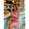 image:imageIDEALSANXUN Womens Gingham Dress Spring Summer Beach Boho Sleeveless Mini SundressWine