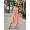 image:imageIDEALSANXUN Womens Gingham Dress Spring Summer Beach Casual Sleeveless Midi SundressesWatermelon