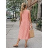 image:imageIDEALSANXUN Womens Gingham Dress Spring Summer Beach Casual Sleeveless Midi SundressesWatermelon