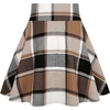 image:imageIDEALSANXUN Gothic Plaid Mini Skirts for Women Short High Waist Plaid SkirtsBrown New