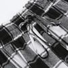 image:imageIDEALSANXUN Womens Long Plaid Skirts High Waisted Renaissance Maxi SkirtBlackwhite