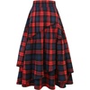 image:imageIDEALSANXUN Womens Long Plaid Skirts High Waisted Renaissance Maxi SkirtRed