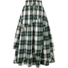 image:imageIDEALSANXUN Womens Long Plaid Skirts High Waisted Renaissance Maxi SkirtGreen 01