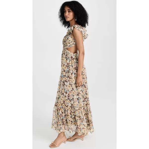 ASTR the label Womens Primrose DressBrown Yellow Floral