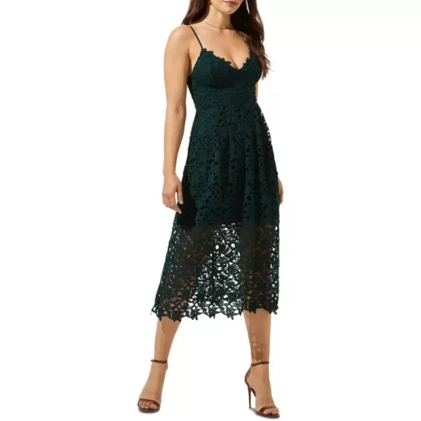 ASTR the label Womens Lace A Line Midi DressHunter Green