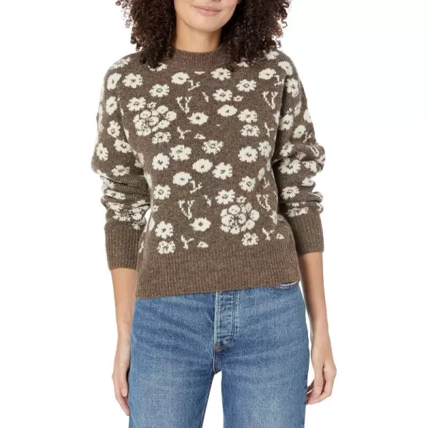 ASTR the label Womens Saira SweaterBrown Cream Floral