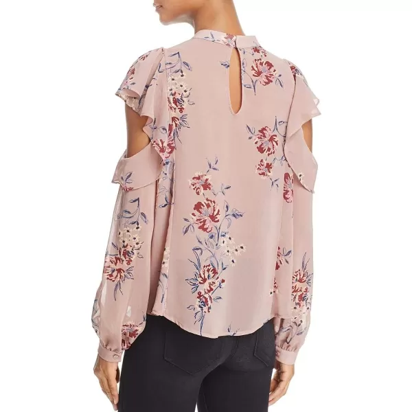 ASTR The Label Womens Chantelle Cold Shoulder Print Woven Top Mauve Multi Floral MediumASTR The Label Womens Chantelle Cold Shoulder Print Woven Top Mauve Multi Floral Medium