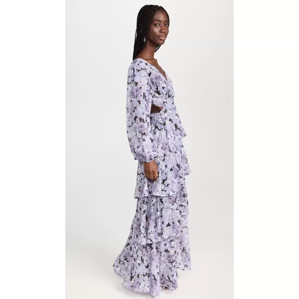 ASTR the label Womens Anora DressBlack Purple Floral