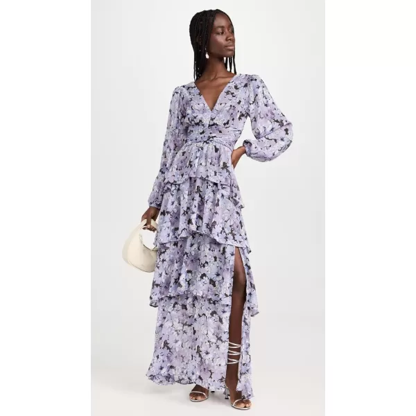 ASTR the label Womens Anora DressBlack Purple Floral