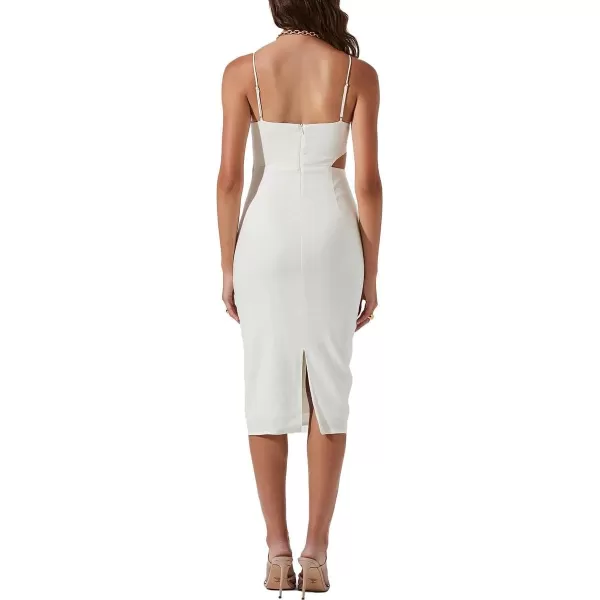 ASTR the label Womens Didion CutOut Knee Cocktail and Party Dress Ivory XSSmall Offwhite