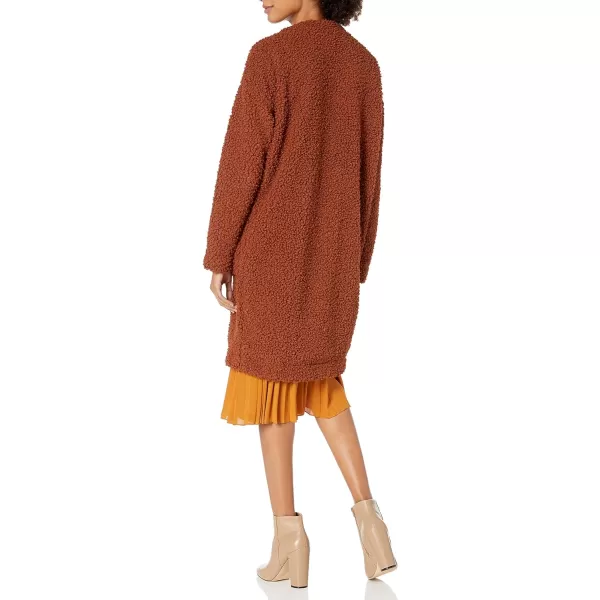 ASTR the label Womens Fauna Teddy Oversized Long CoatRust