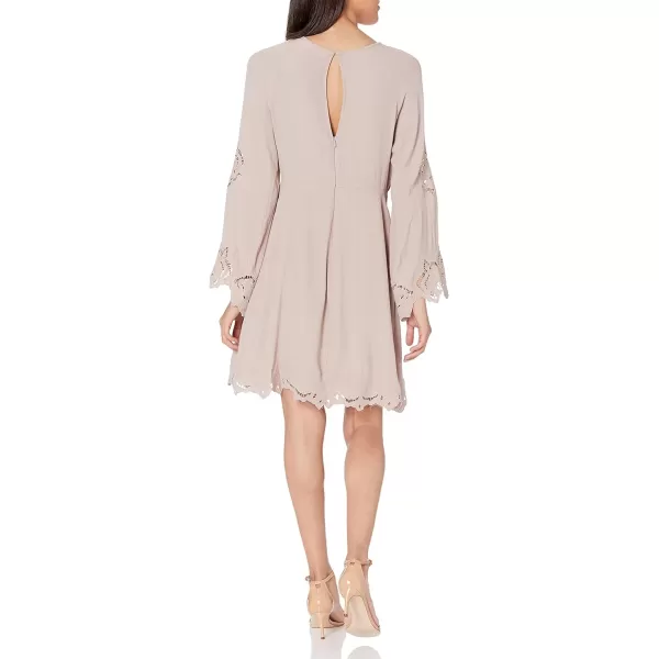 ASTR the label Womens Fern Eyelet Long Sleeve DressFaded Mauve