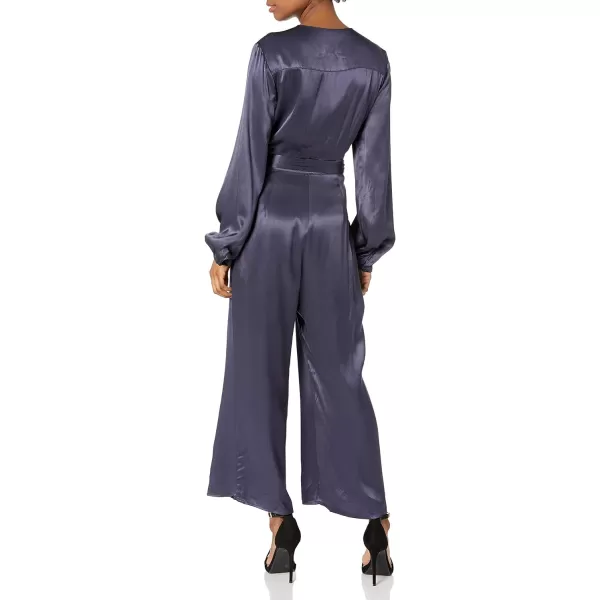 ASTR the label Womens Malin Long Sleeve Crossover Top Cropped Jumpsuit Indigo SASTR the label Womens Malin Long Sleeve Crossover Top Cropped Jumpsuit Indigo S