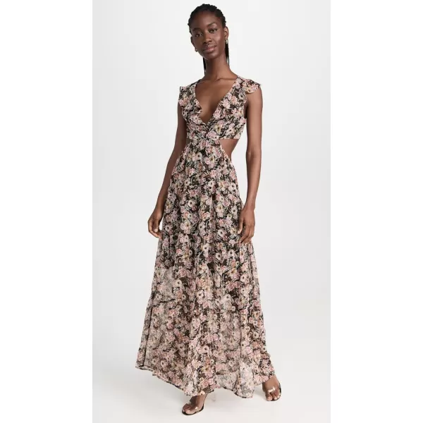 ASTR the label Womens Maxi Floral Cutout DressASTR the label Womens Maxi Floral Cutout Dress