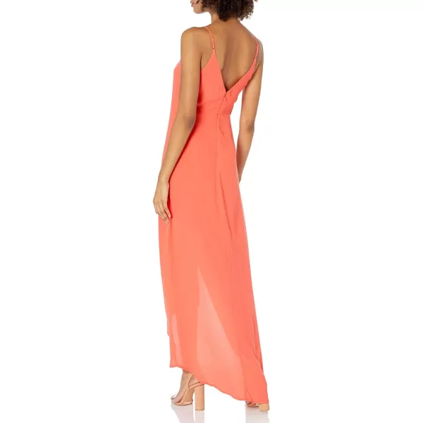 ASTR the label Womens Penelope Wrap Maxi DressHot Coral