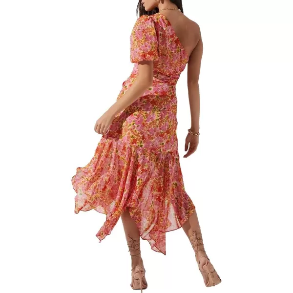 ASTR the label Womens Santorini Floral Knee Midi Dress Pink XSASTR the label Womens Santorini Floral Knee Midi Dress Pink XS