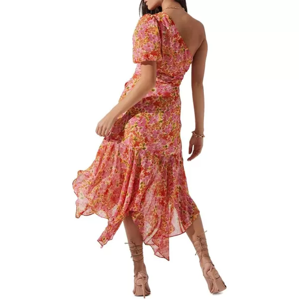 ASTR the label Womens Santorini Floral Knee Midi Dress Pink XSASTR the label Womens Santorini Floral Knee Midi Dress Pink XS