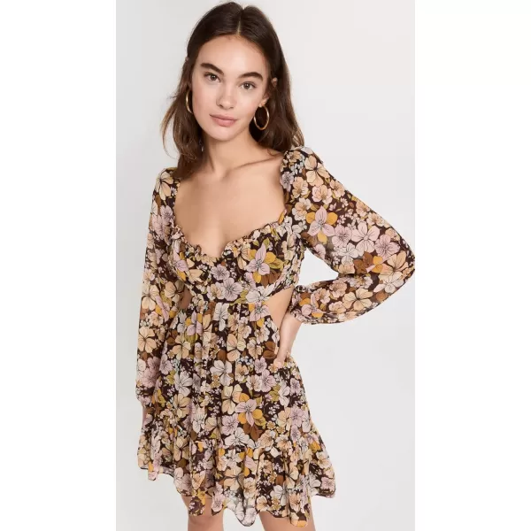 ASTR the label Womens Teyla DressBrownyellow Floral