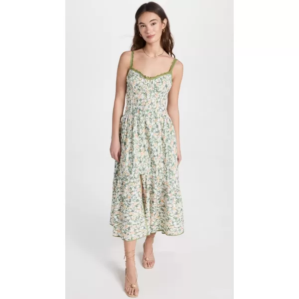 ASTR the label Womens Yamila DressOlive Yellow Floral