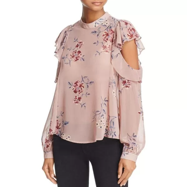 ASTR The Label Womens Chantelle Cold Shoulder Print Woven Top Mauve Multi Floral MediumASTR The Label Womens Chantelle Cold Shoulder Print Woven Top Mauve Multi Floral Medium