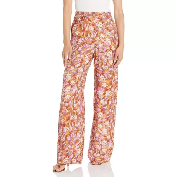 ASTR the label Womens Amiah PantsRust Magenta Floral