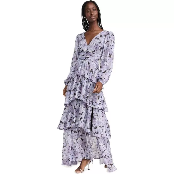 ASTR the label Womens Anora DressBlack Purple Floral